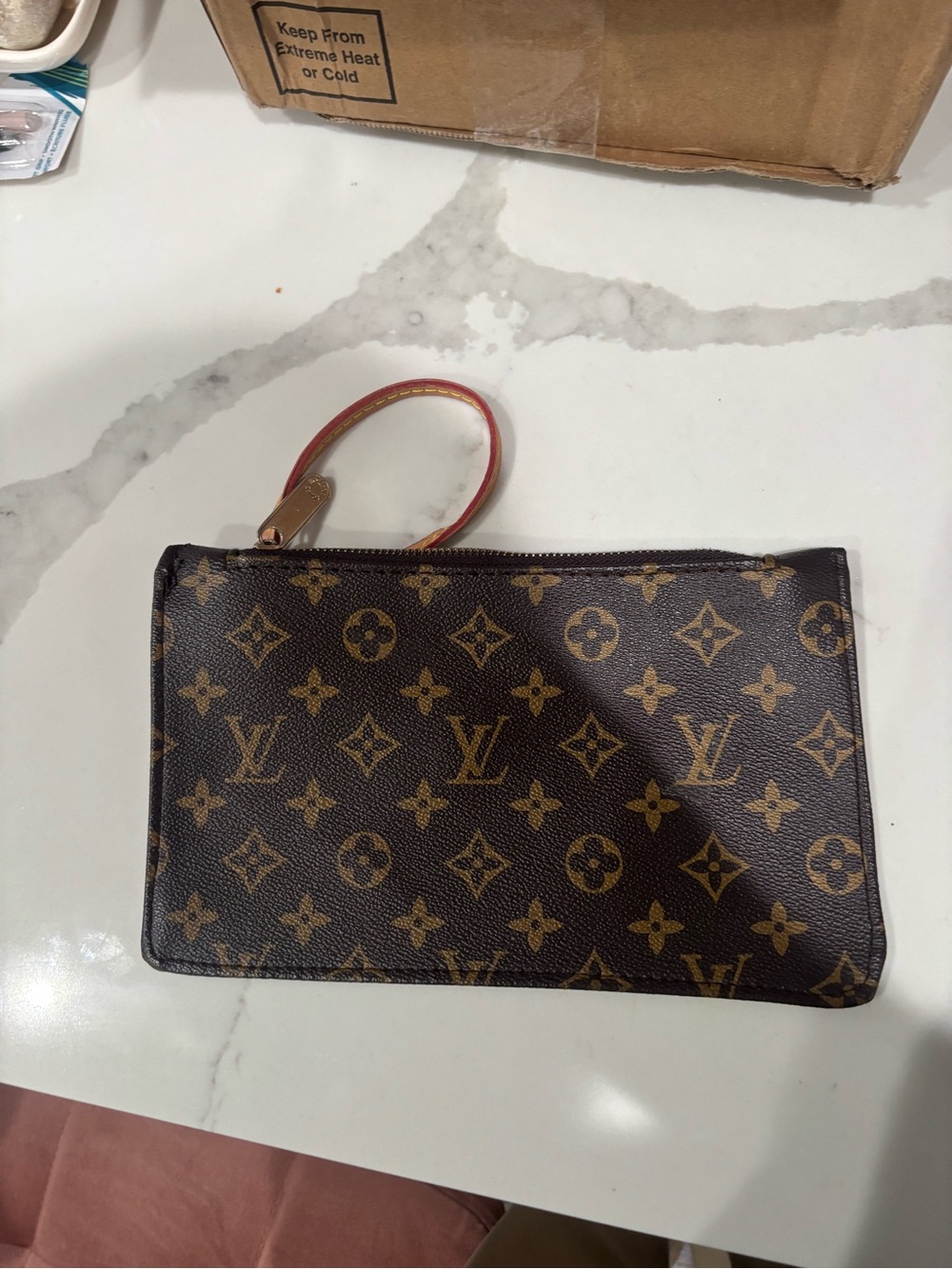 Wristlet Pouch in Brown
